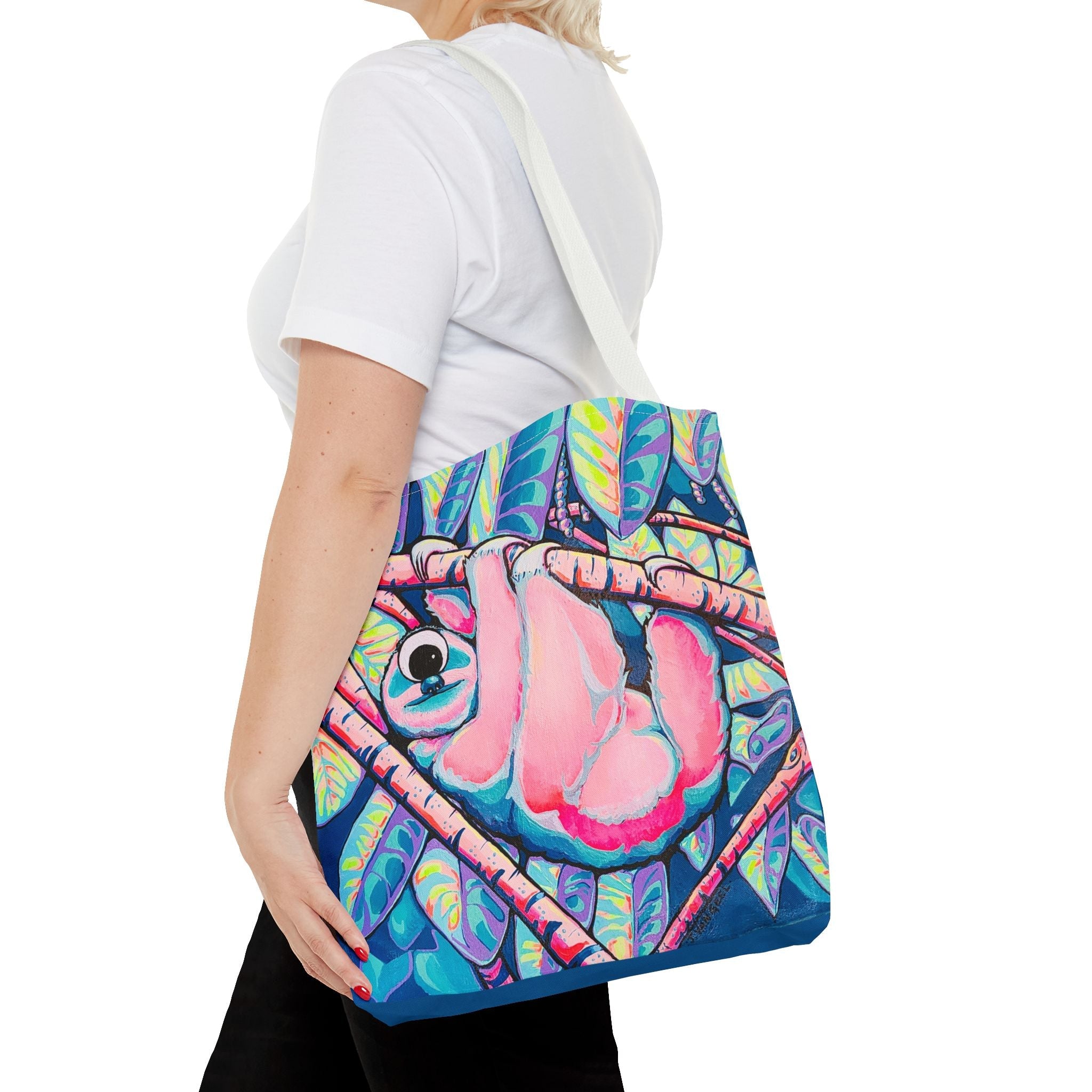 Premium Cyclops Sloth Tote Bag, Original Artist Design, Reusable Shopping Tote, Eco-Friendly