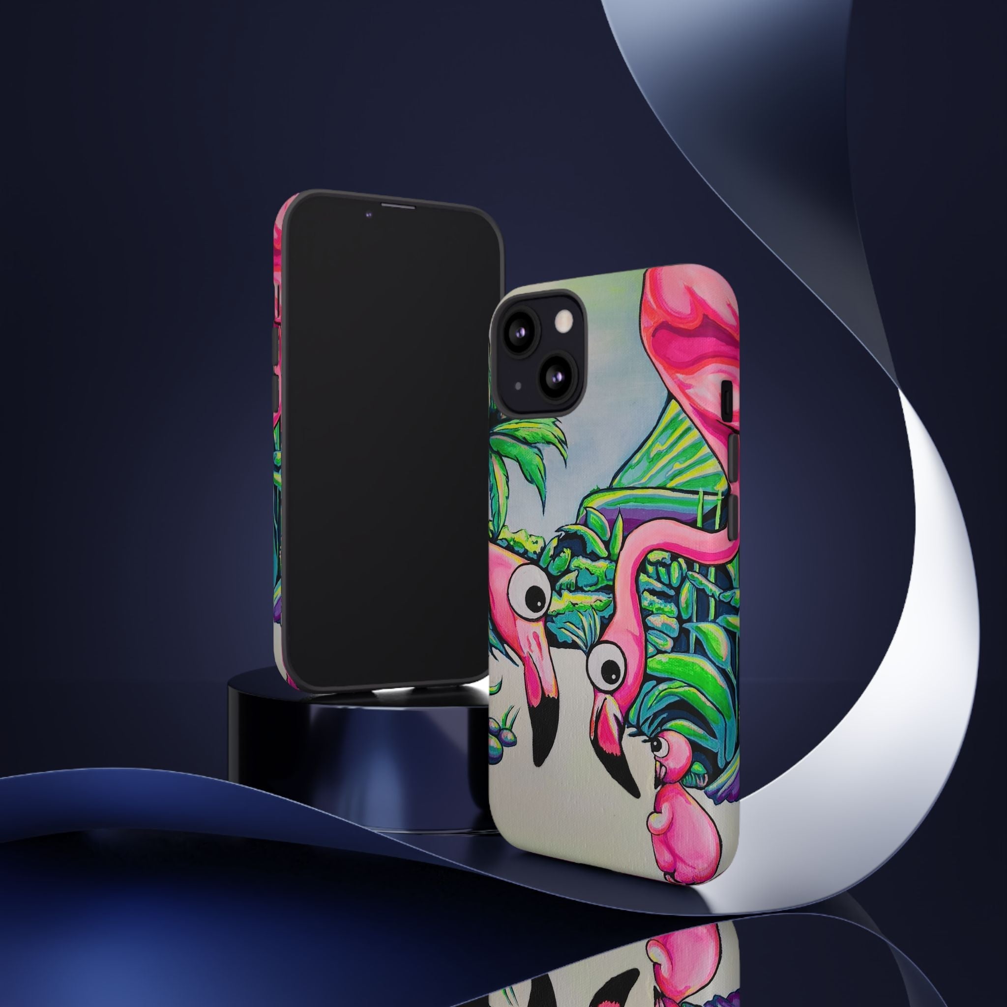 Cyclops Flamingo Family Tough Phone Case