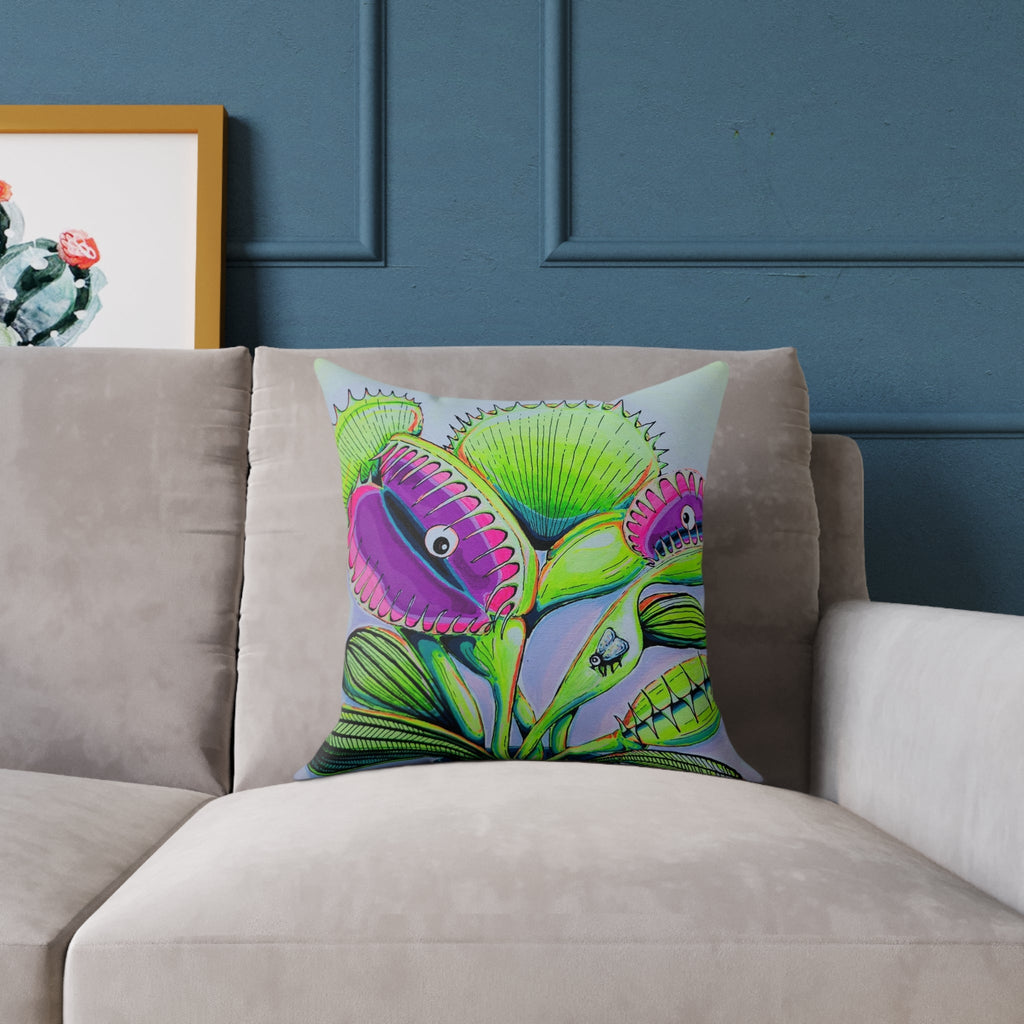 Cyclops Venus Fly Trap Art Canvas Decorative Pillow