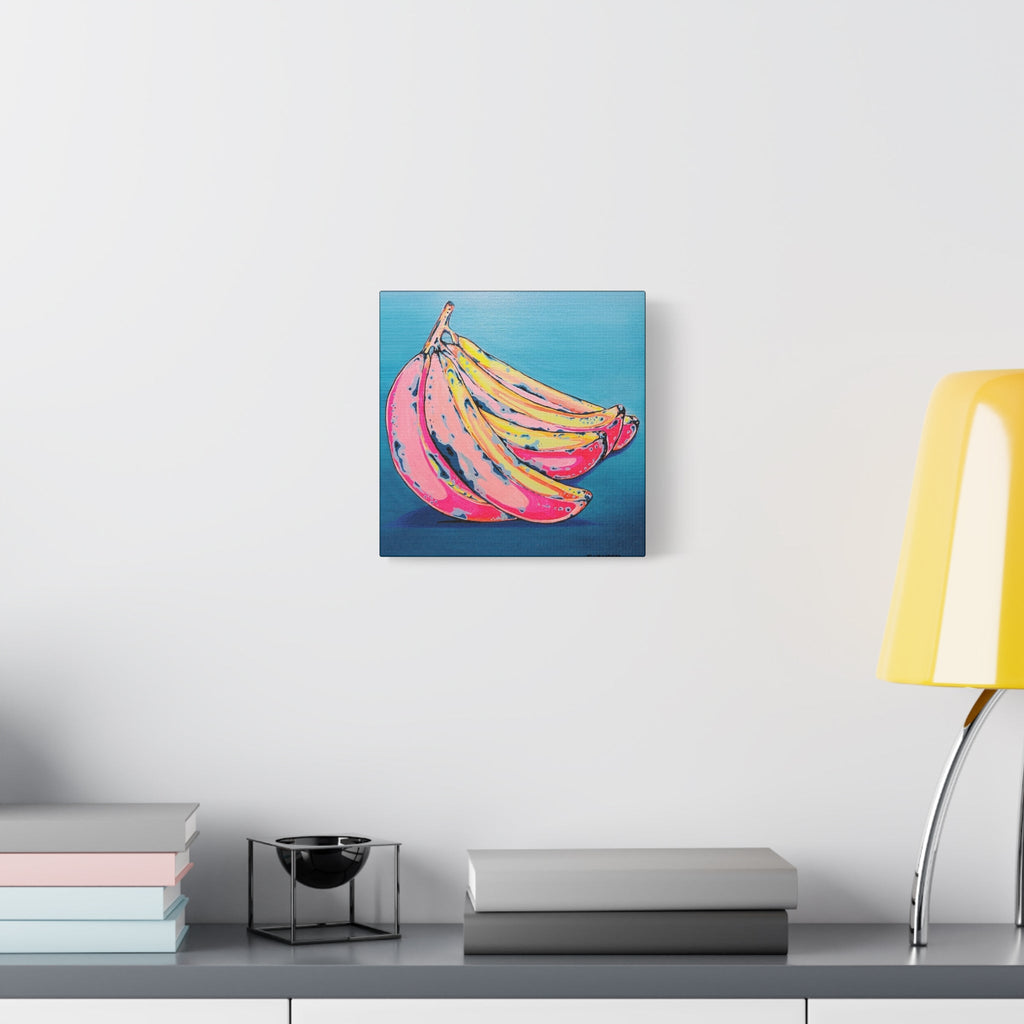 Neon Bananas Canvas Art Print, Home Decor, Original Artist Design