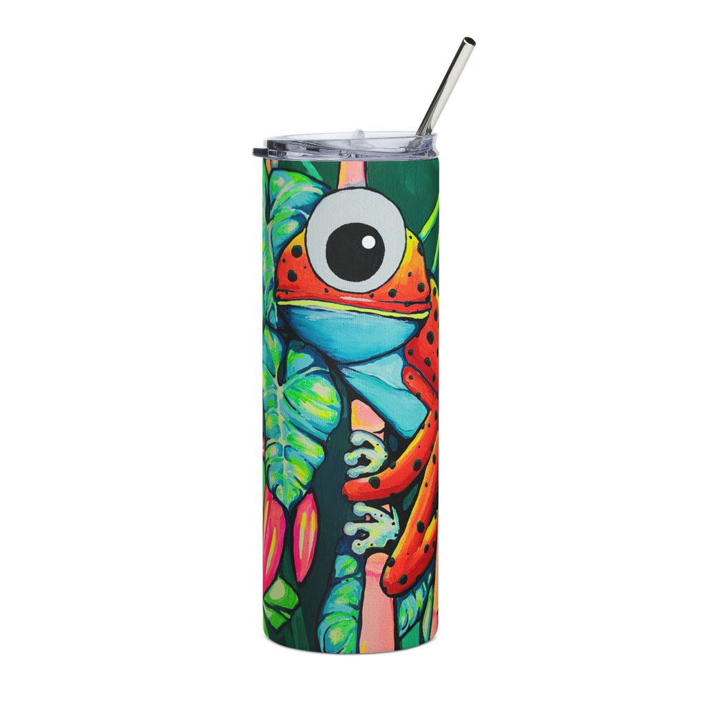 Cyclops Red Frog Stainless Steel Tumbler, 20oz | Fun Travel Mug, Eco-Friendly