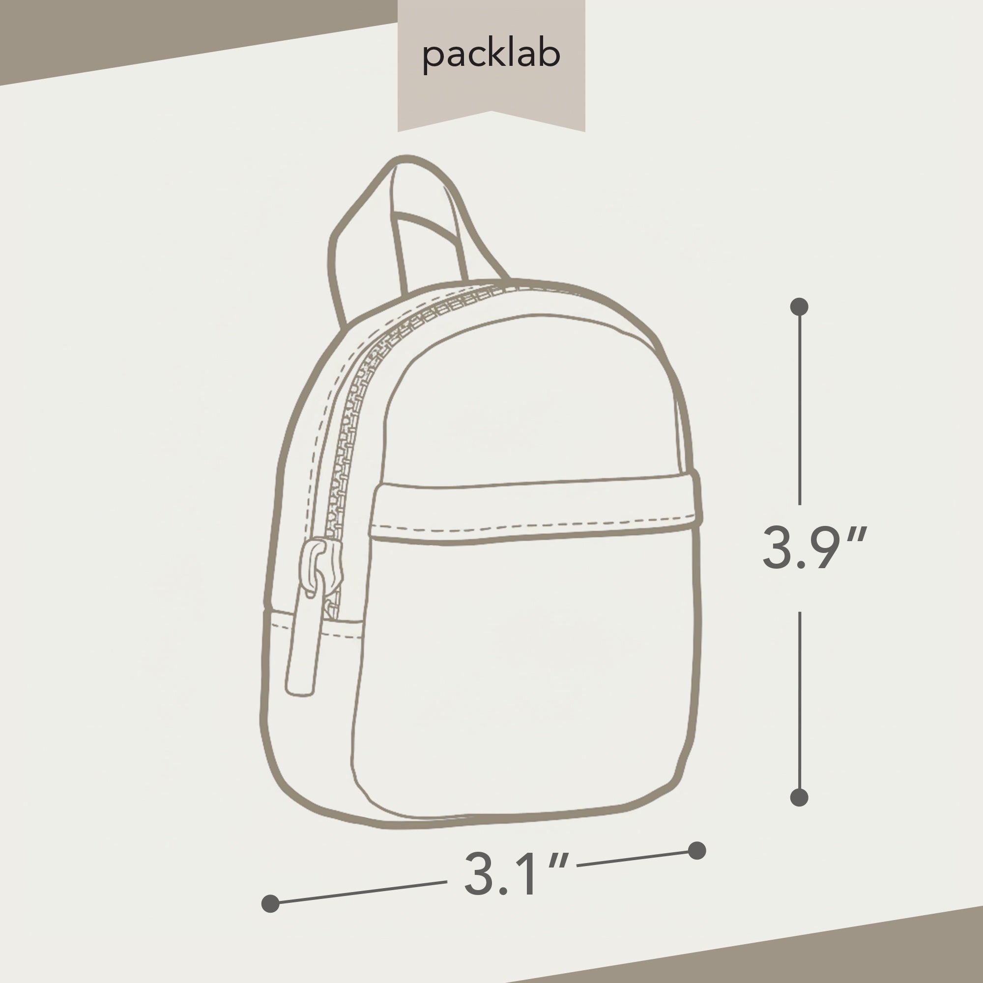 packlab Micro Nano Backpack Keychain - Black Mini Backpack Coin Purse for Cards, Lip Balm & Essentials
