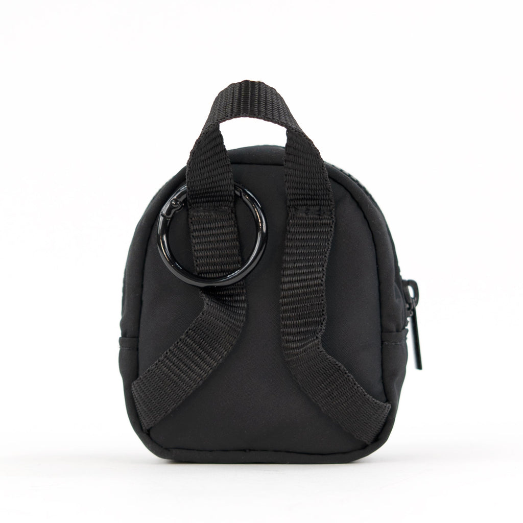 packlab Micro Nano Backpack Keychain - Black Mini Backpack Coin Purse for Cards, Lip Balm & Essentials