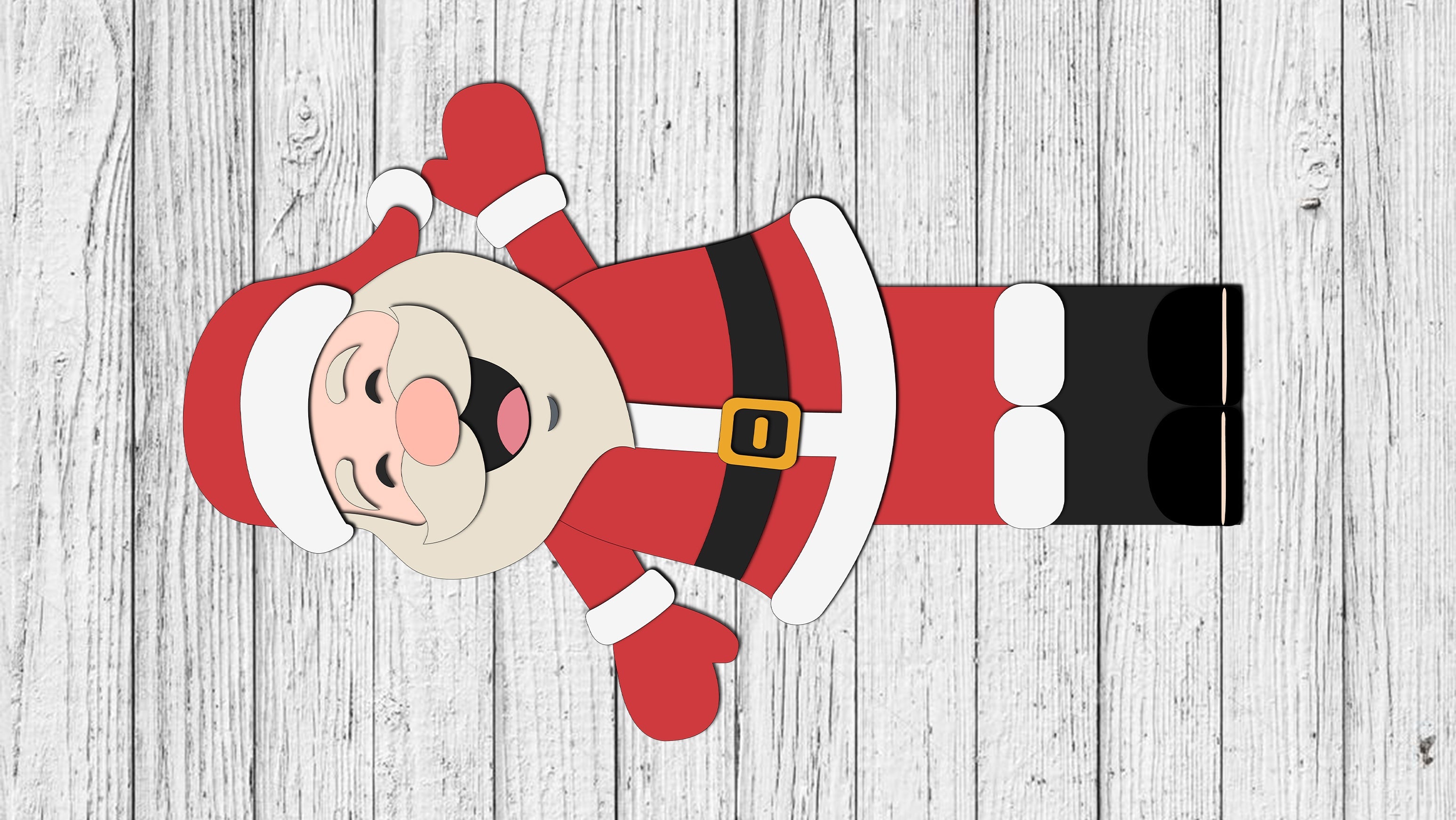 Large Santa Vertical Porch Leaner DIY Unfinished Kit