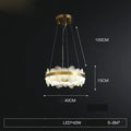 DecorBites™ Golden Stainless Steel LED Designer Chandelier for Dining Room