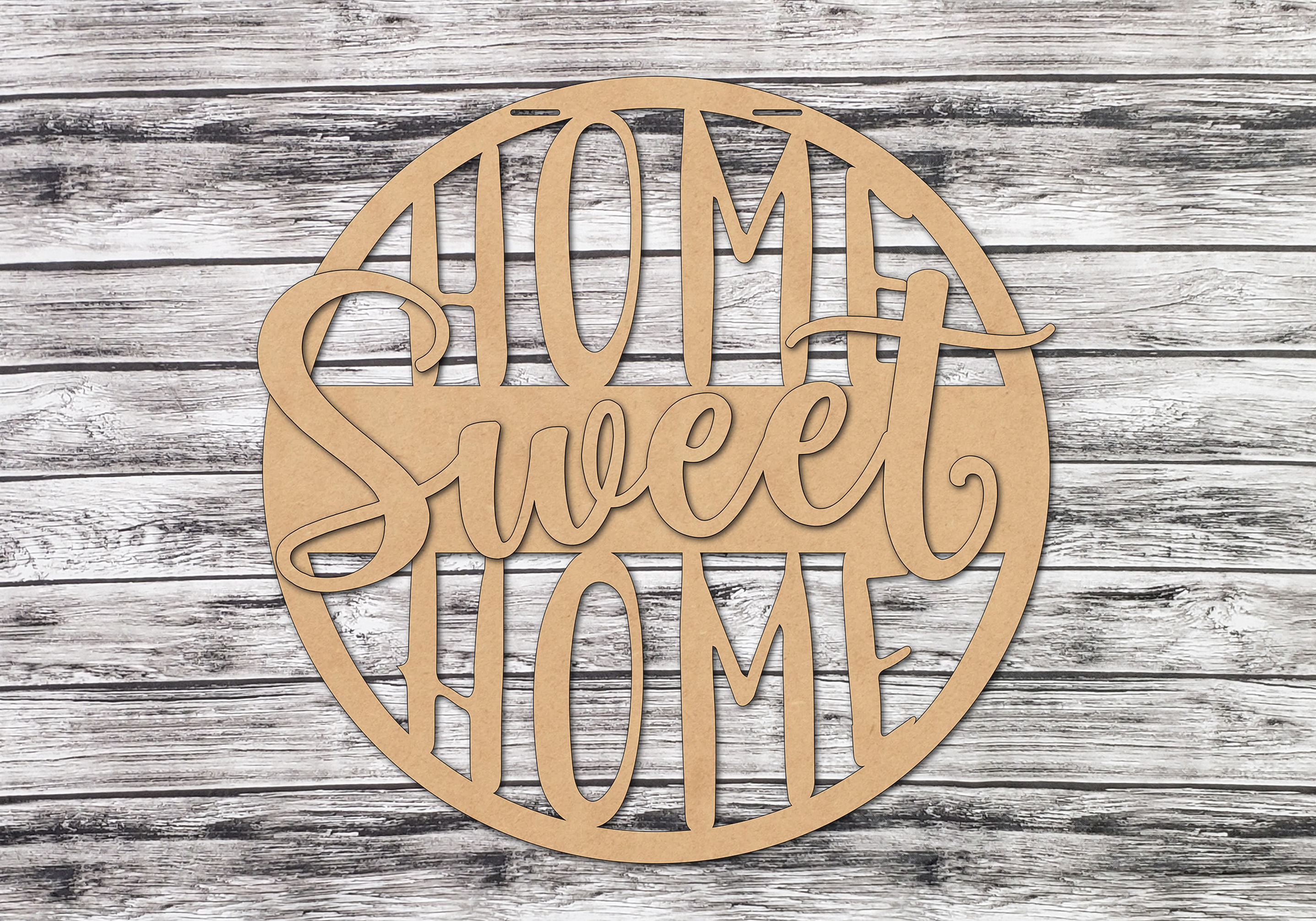 HOME sweet HOME Cut Out Door Hanger DIY Unfinished Kit