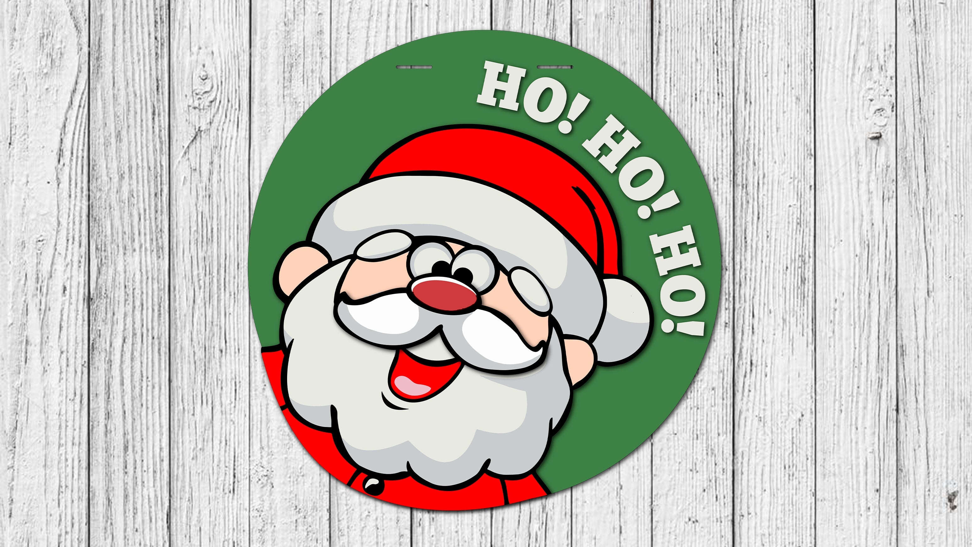 HO HO HO Santa Face Door Hanger - DIY Unfinished Kit - Lvl 2