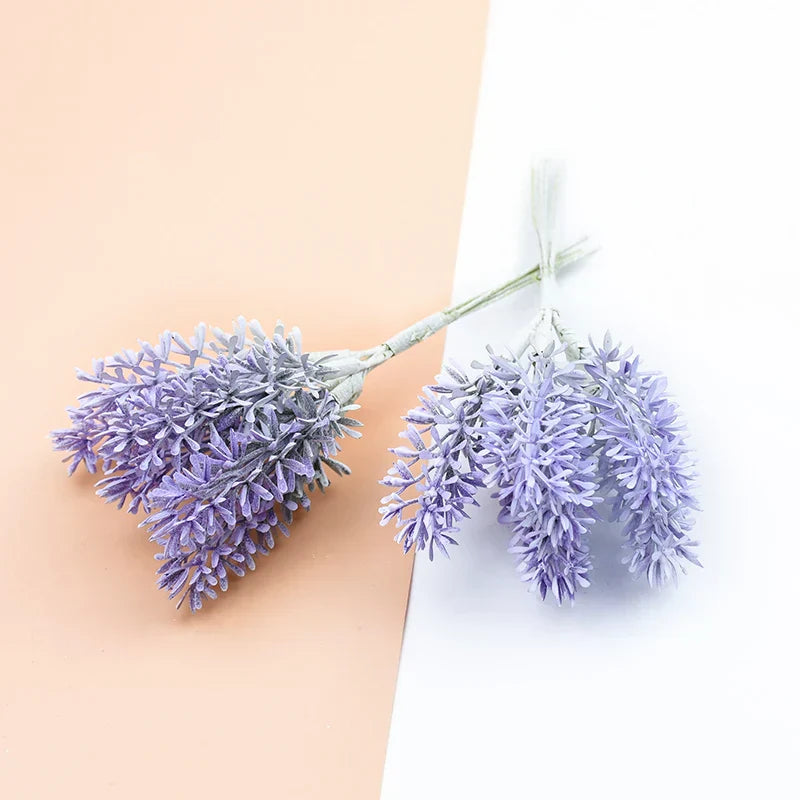 DecorBites™ Lavender Foam Wreaths Home Wedding Decor Silk Flowers Bouquet