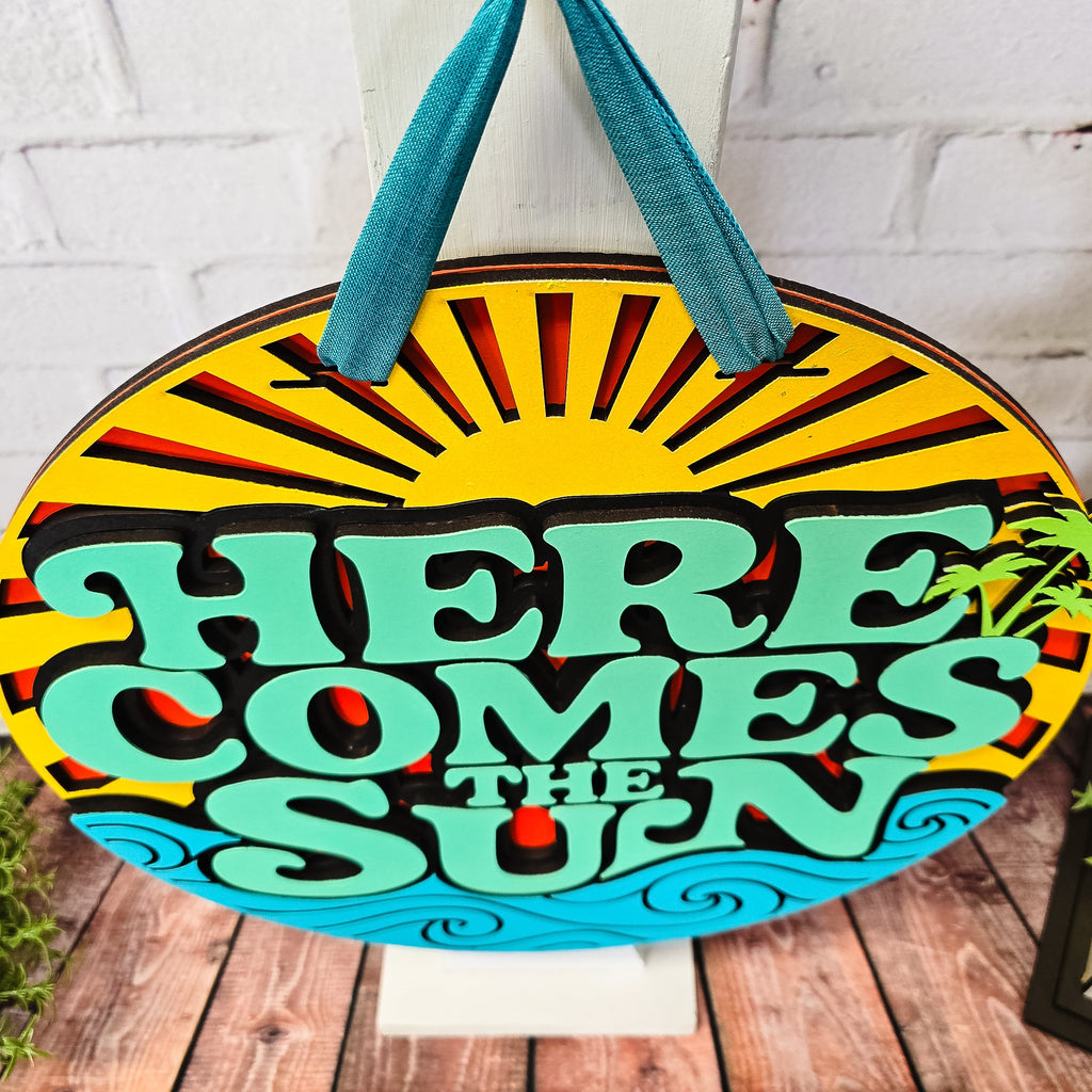Here Comes The Sun Door Hanger - DIY Unfinished Kit - Lvl 1