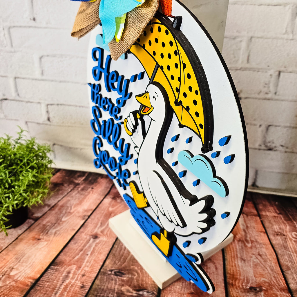 Hey There Silly Goose Door Hanger - DIY Unfinished Kit - Lvl 2