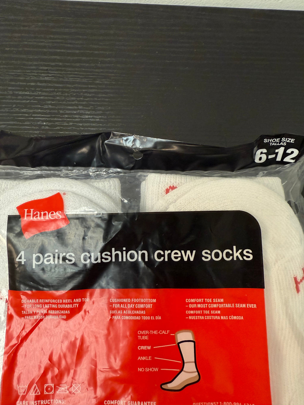 NEW Supreme x Hanes Crew Socks (4 Pack) 'White'