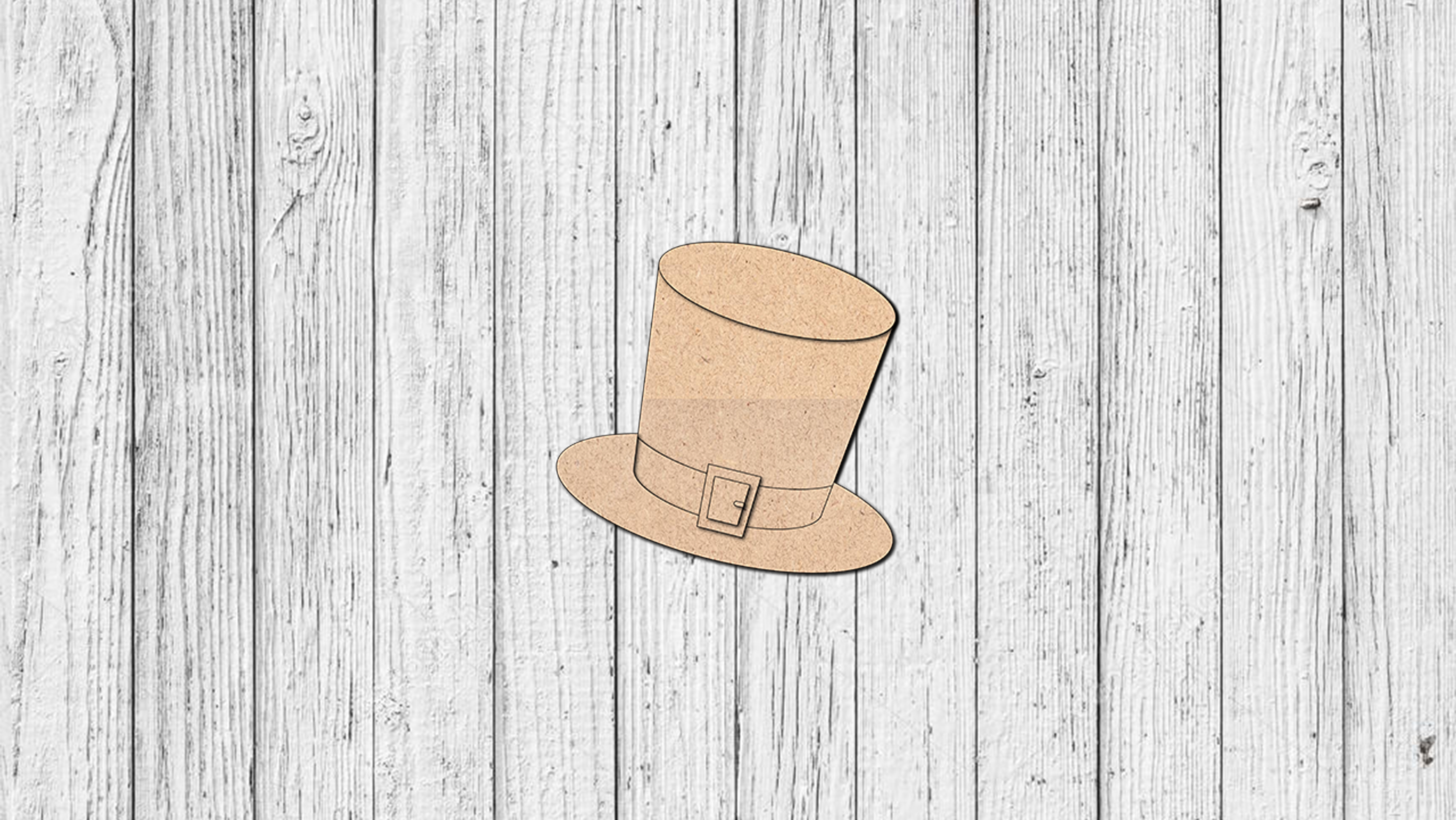 Interchangeable Welcome Porch Leaner - Leprechaun Hat - Unfinished Accent