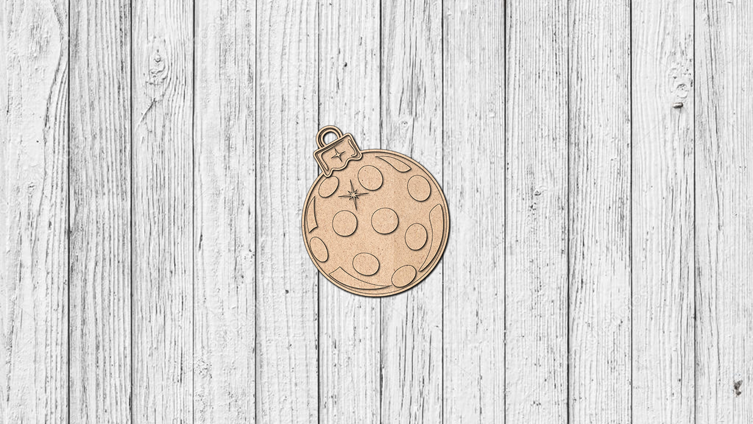 Interchangeable Welcome Porch Leaner - Ornament Ball - Unfinished Accent