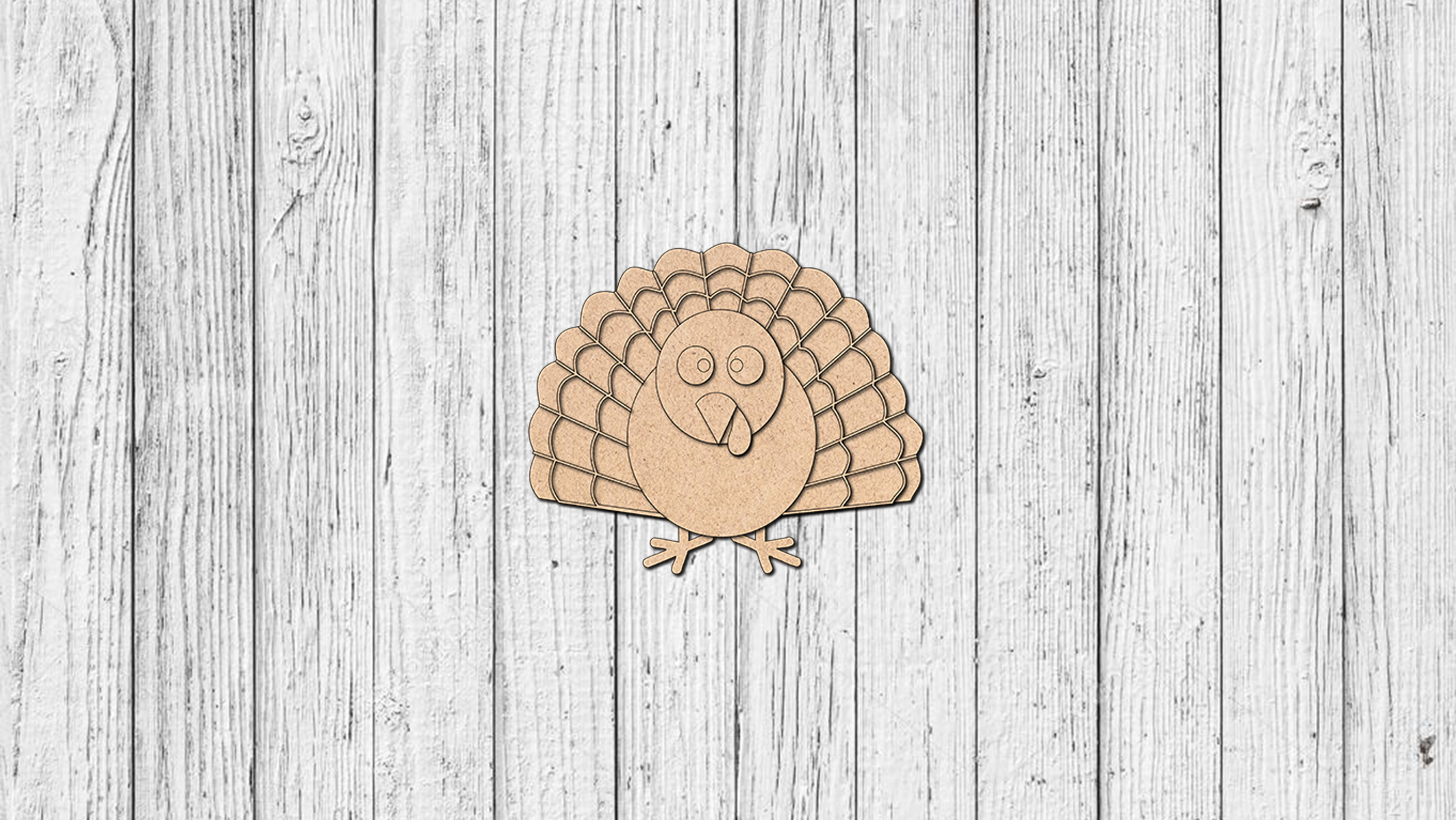 Interchangeable Welcome Porch Leaner - Turkey - Unfinished Accent
