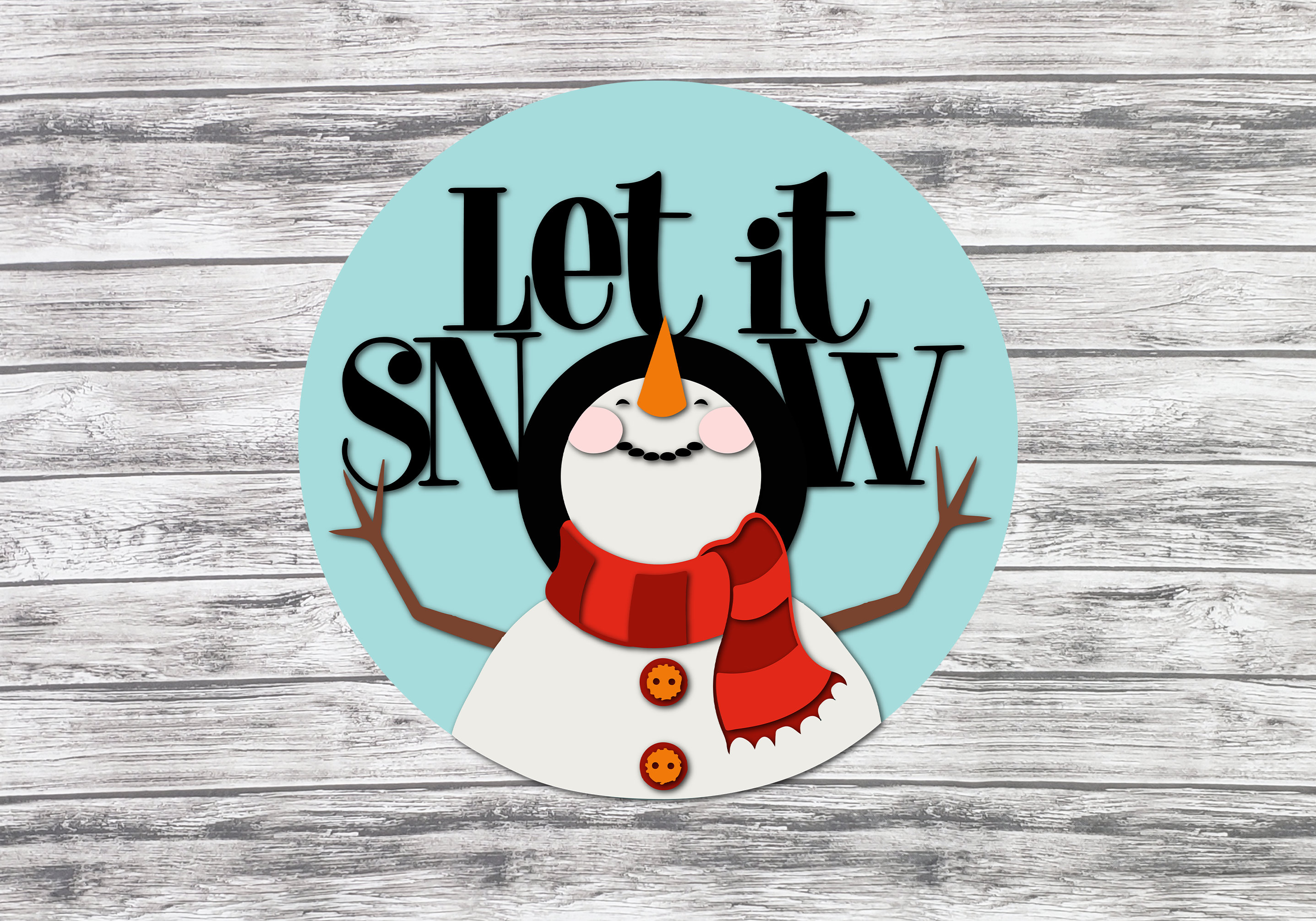 Finished - Snowman Door Hanger