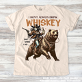 Retro Cowgirl Shirt I Don't Always Drink Whiskey Tee - Printed On Comfort Colors