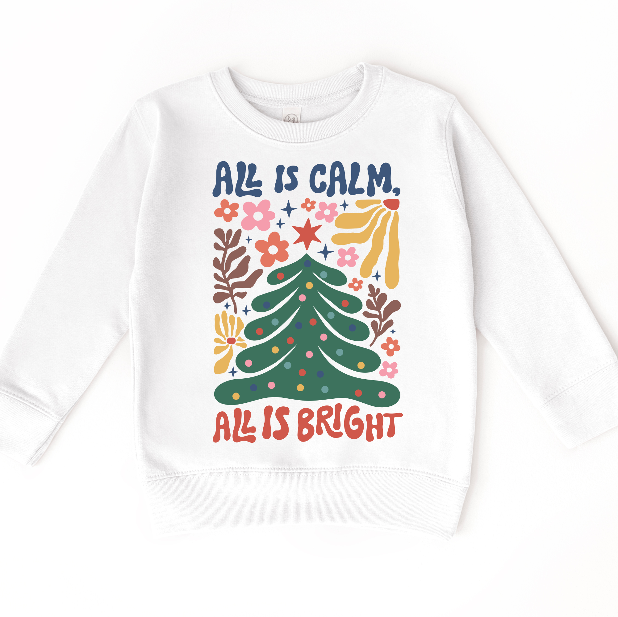 Boho All Is Calm All Is Bright Christmas Shirt -  Long Sleeve Tees & Sweatshirts