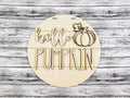 hello PUMPKIN 18inch Door Hanger Unfinished Kit