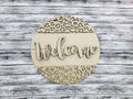Welcome Cheetah Print Door Hanger Unfinished Kit