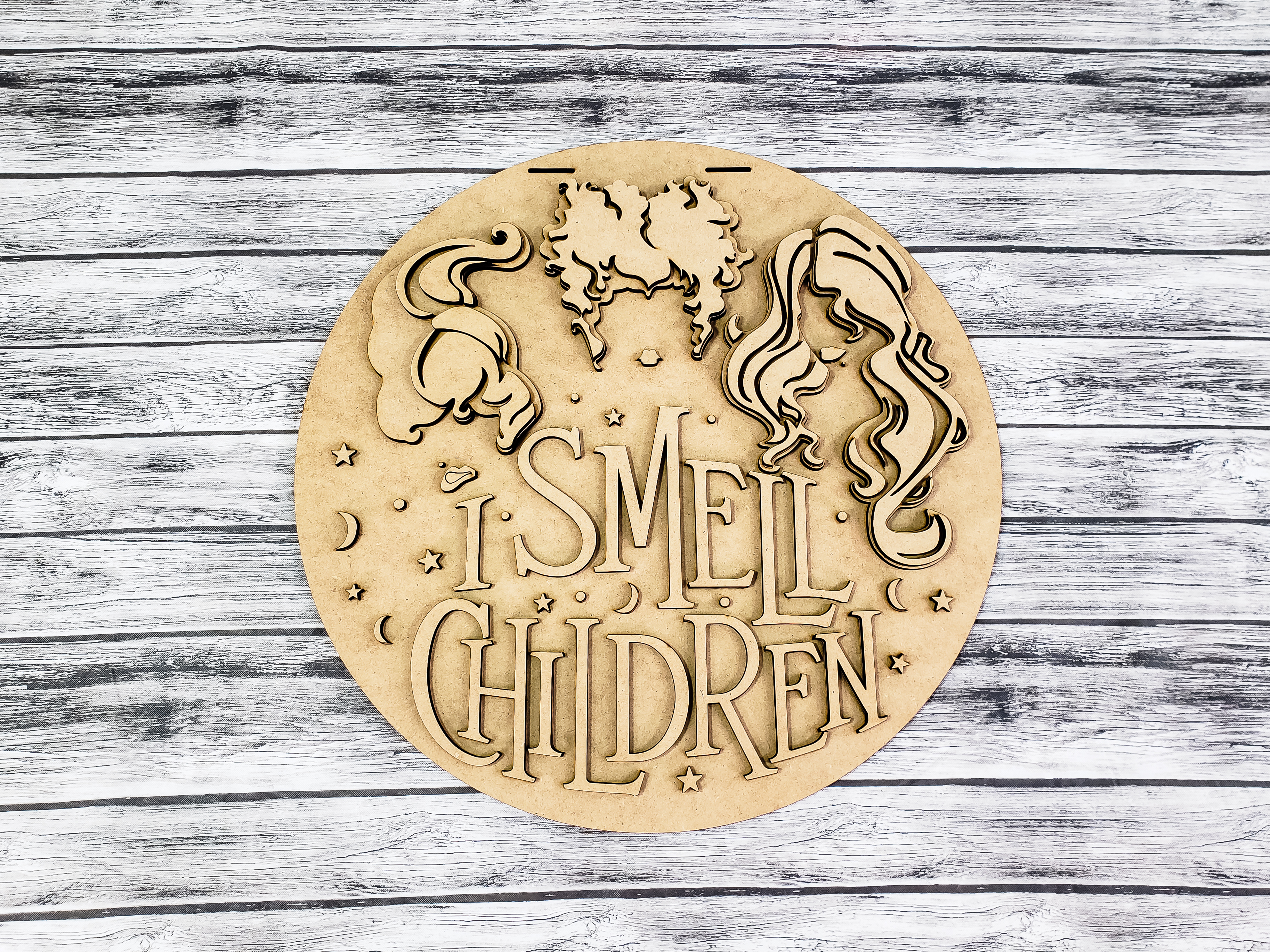 3D I Smell Children Hocus Pocus Door Hanger Unfinished Kit