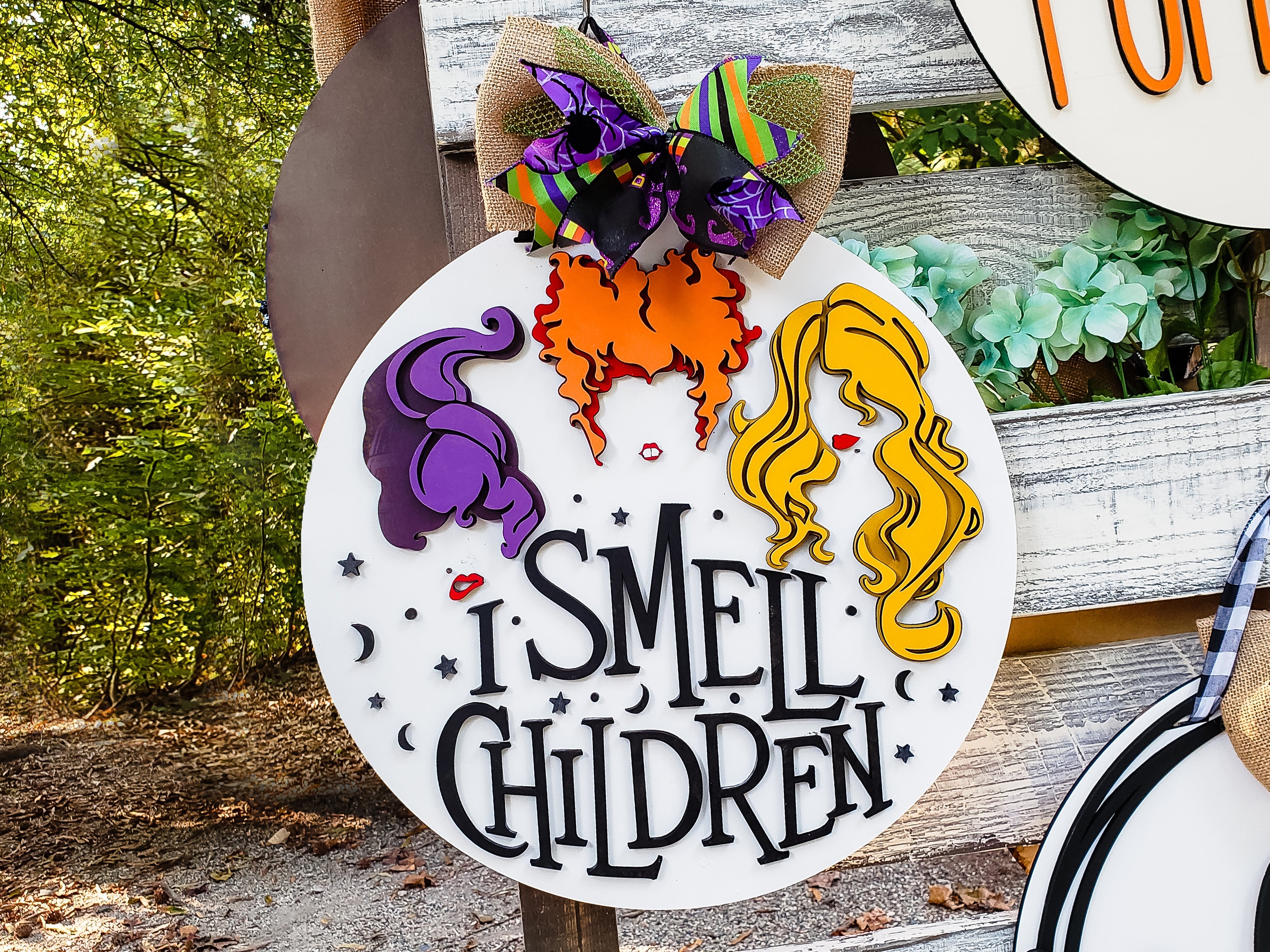 3D I Smell Children Hocus Pocus Door Hanger Unfinished Kit