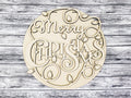 Merry Christmas Lights Door Hanger Unfinished Kit