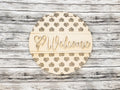 Welcome Scribble Heart Pattern Door Hanger Unfinished Kit