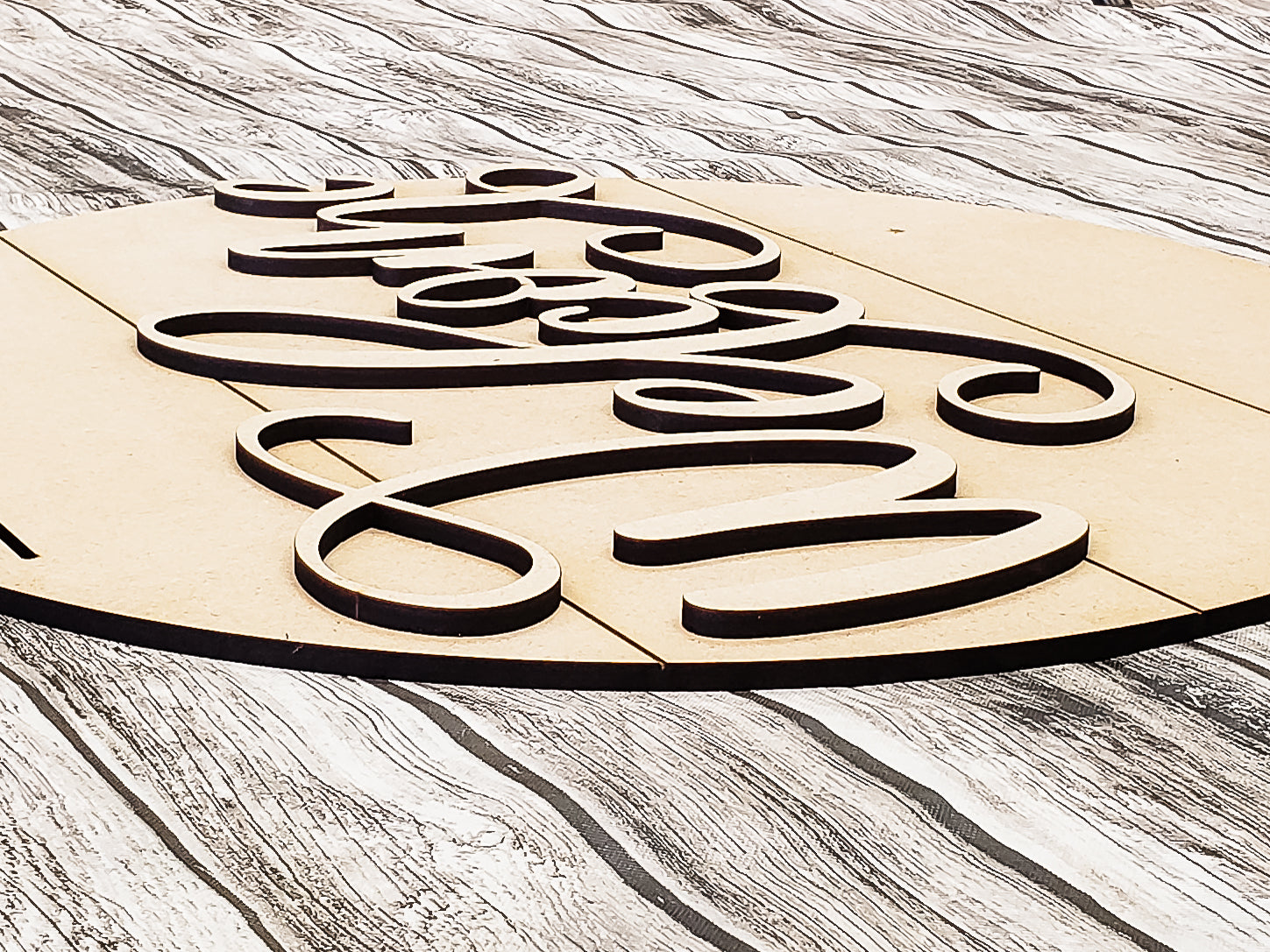 Fancy Welcome Door Hanger Unfinished Kit