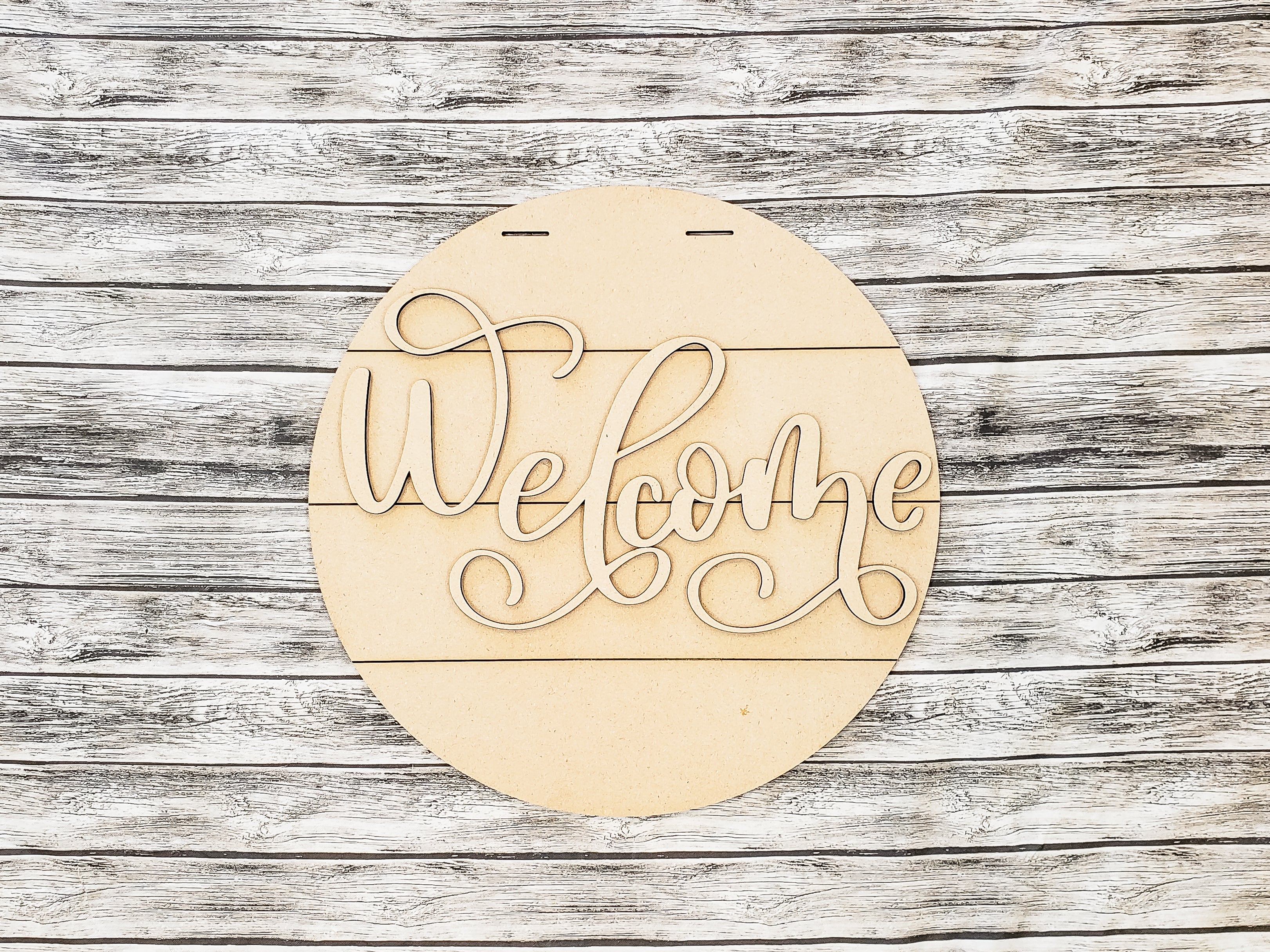 Fancy Welcome Door Hanger Unfinished Kit