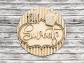 Hello Sweets Sign Door Hanger Unfinished Kit