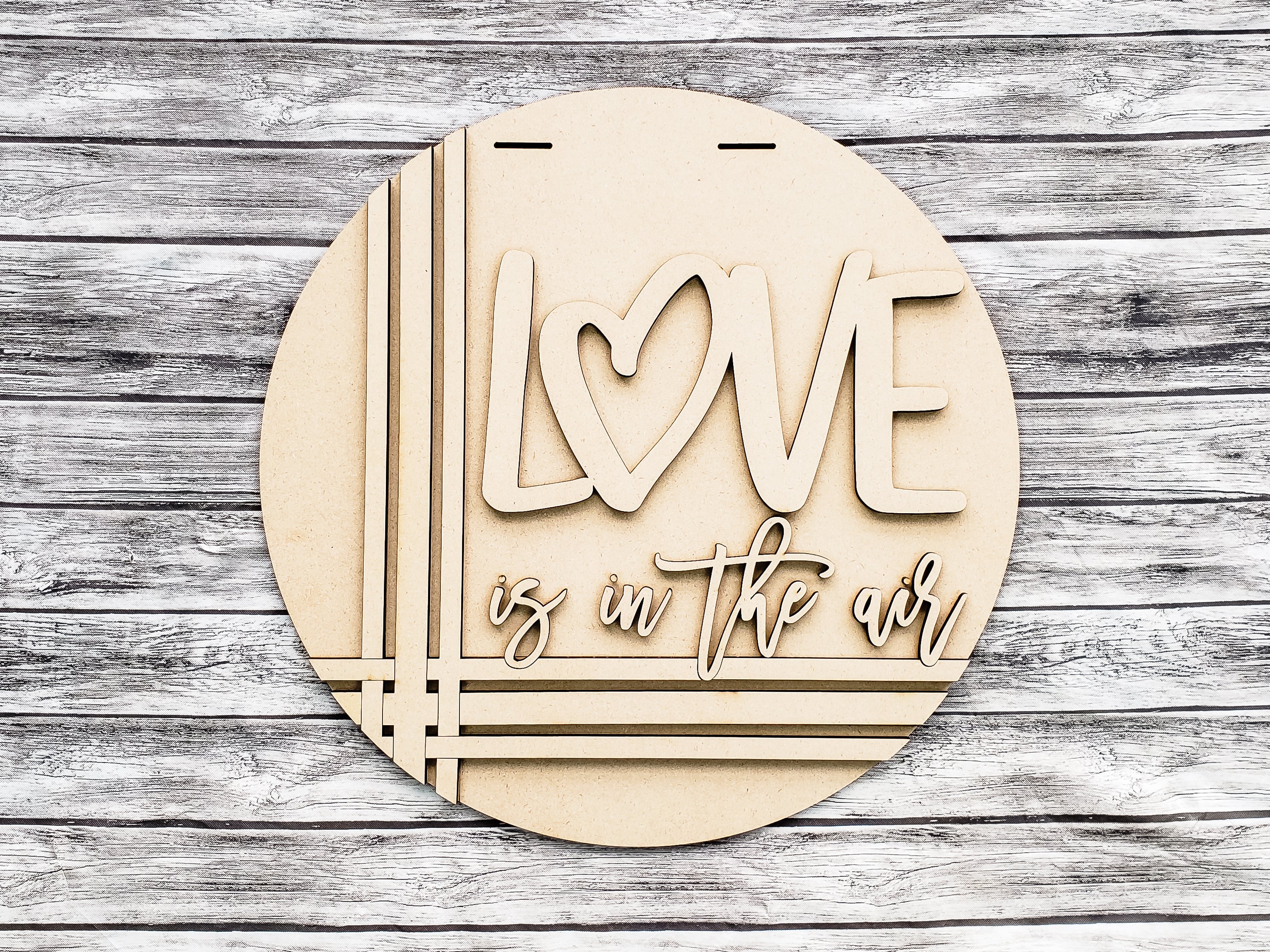 LOVE is in the air Stripes Door Hanger Unfinished Kit