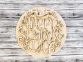 Happy St Patrick's Day Clover and Hat Door Hanger Unfinished Kit