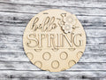 Hello Spring Polka Dots Door Hanger Unfinished Kit