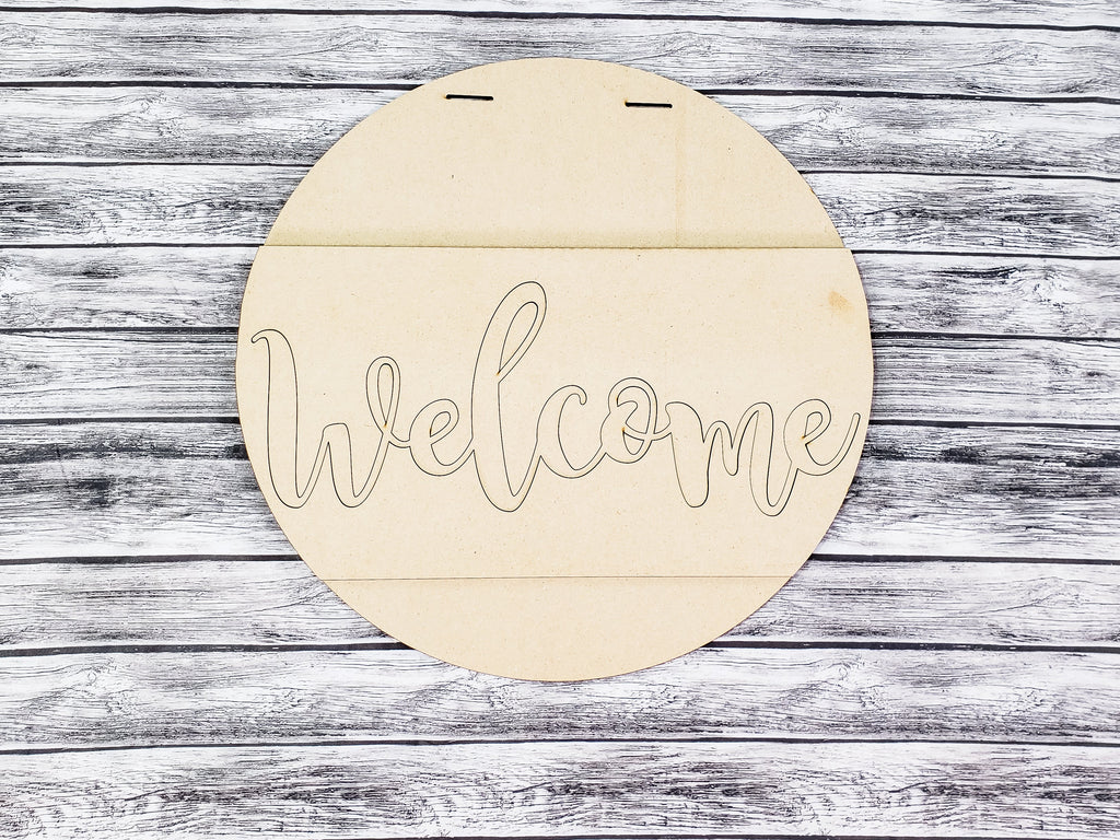 Welcome Big Band Door Hanger Unfinished Kit