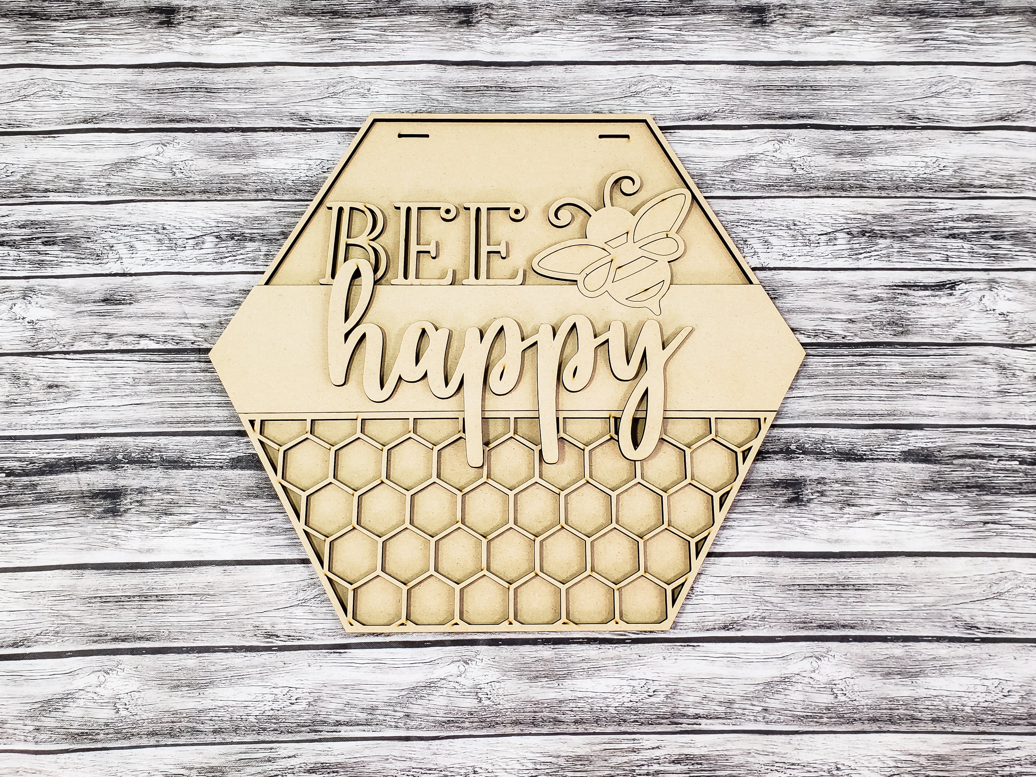 BEE Happy Door Hanger Unfinished Kit