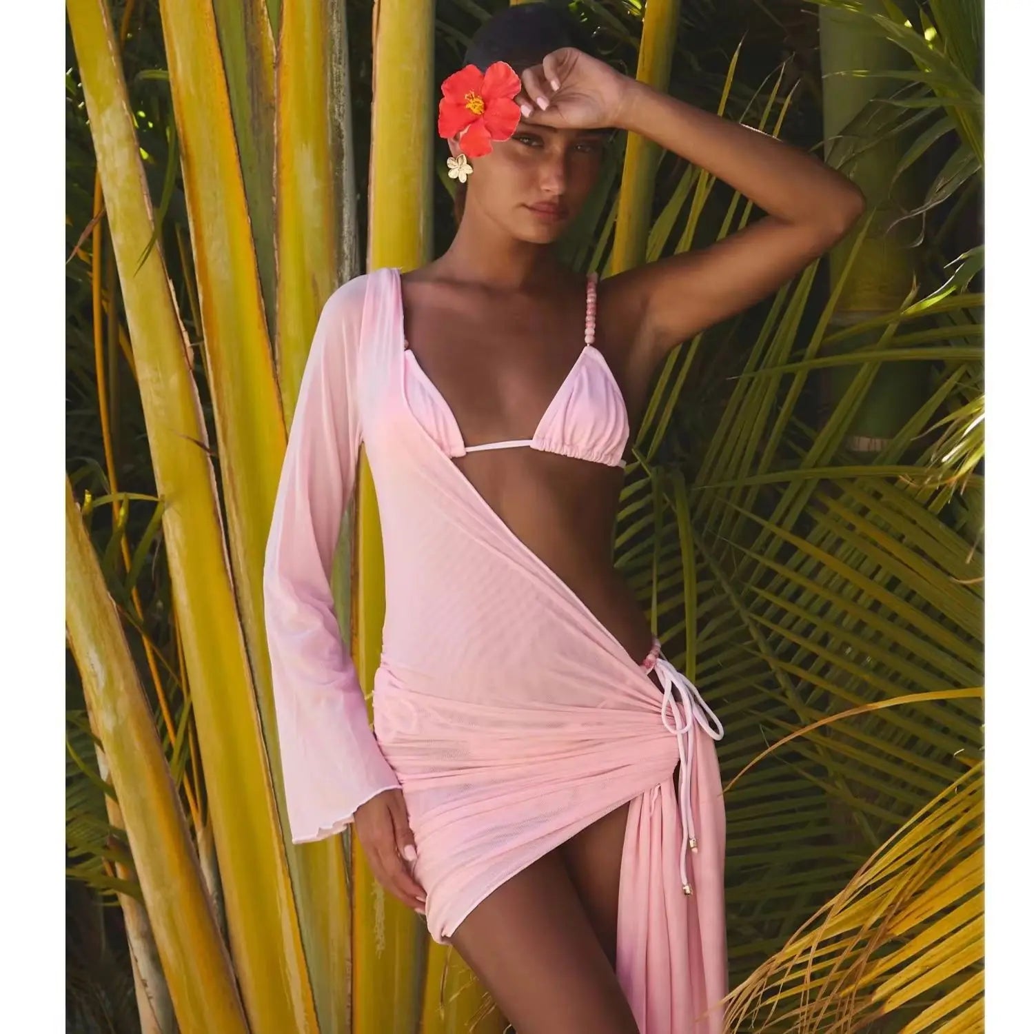 Bikini Swimsuit with Skirt Print Swimwear Women Brazilian Bikini 3 Pics Bathing Suit A Line Skirt Summer Female