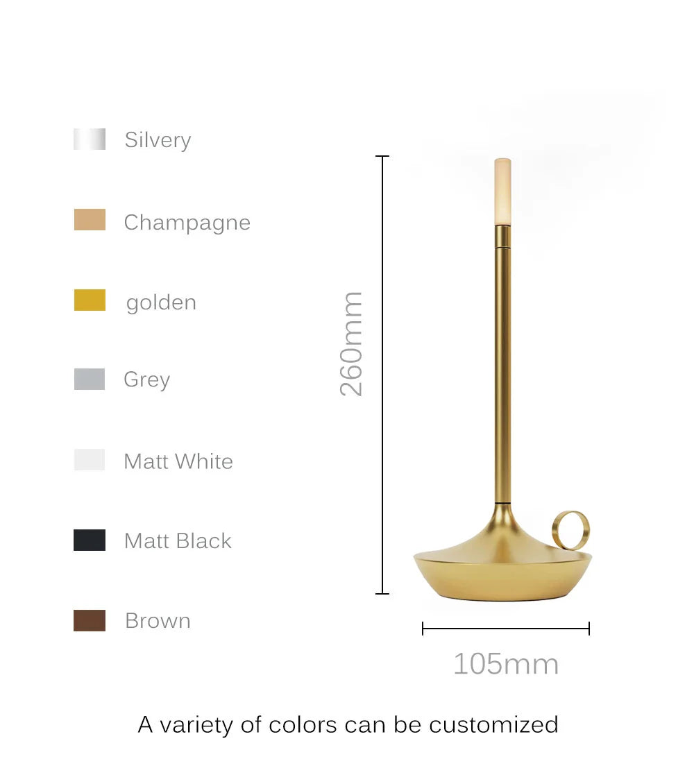 DecorBites™ LED Bar Table Lamp: USB Rechargeable, Office Study Desk Light
