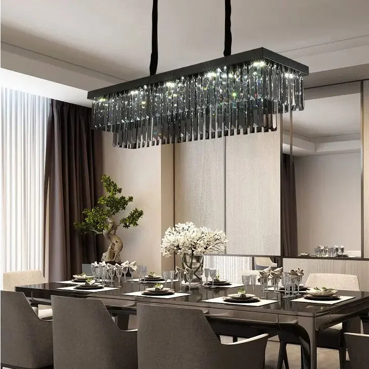 DecorBites™ Gold Crystal Chandelier for Living Room Bedroom Decor