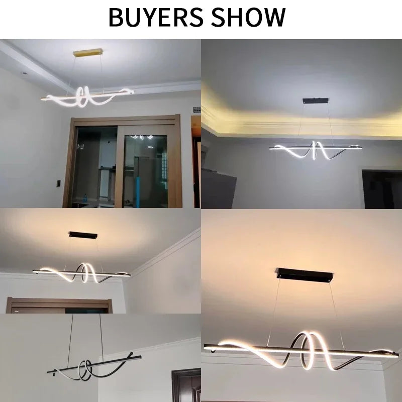 DecorBites™ Kitchen Island LED Pendant Light Chandelier for Dining Area