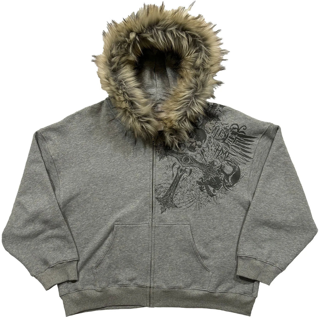 Autumn and winter new Y2K unisex zipper thick sweatshirt jacket with hat simple daily versatile and not monotonous