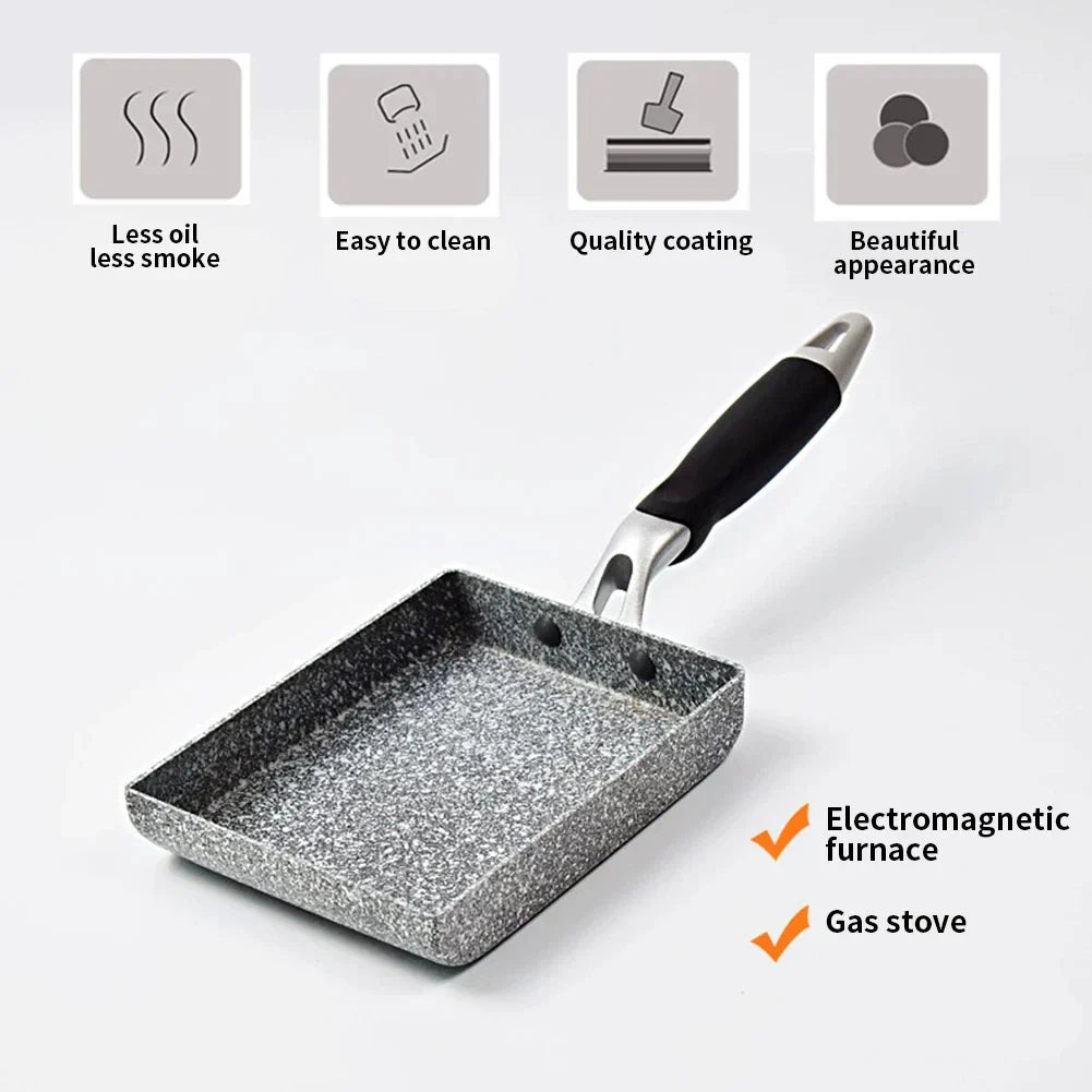 DecorBites™ Japanese Medical Stone Non-Stick Frying Pan | Tamagoyaki Omelette Pan