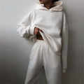 Women's Tracksuit Suit Autumn Fashion Warm Hoodie Sweatshirts Two Pieces Oversized Solid Casual Hoody Pullovers Long Pant Sets