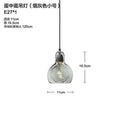 DecorBites™ Gourd Glass Pendant Lamps Clear Amber Modern Dining Room Hanging Lights