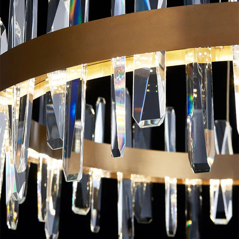 DecorBites™ K9 Luxury Pendant Chandelier, LED Indoor Lighting for Kitchen, Living Room, Bedroom