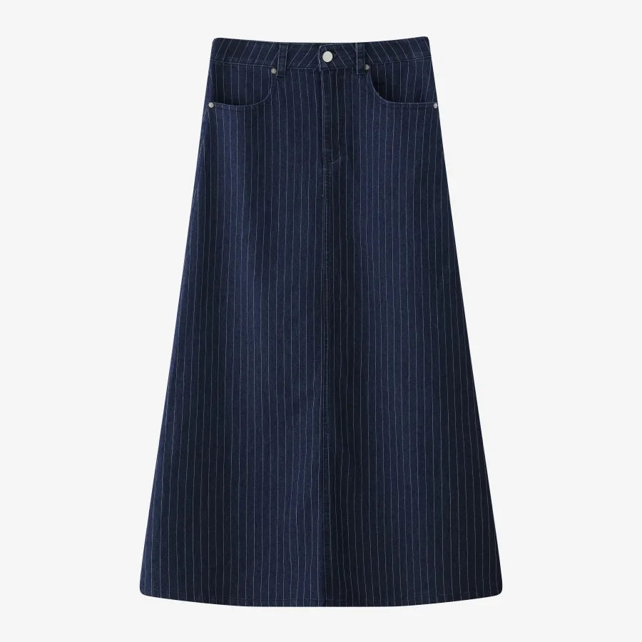 AS  SS26 pinstripe denim skirt fashion woman clothes lady wear
