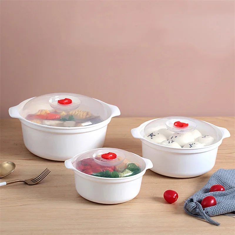 DecorBites™ Kitchen Microwave Steamer Pot for Soup Dumplings and Rice
