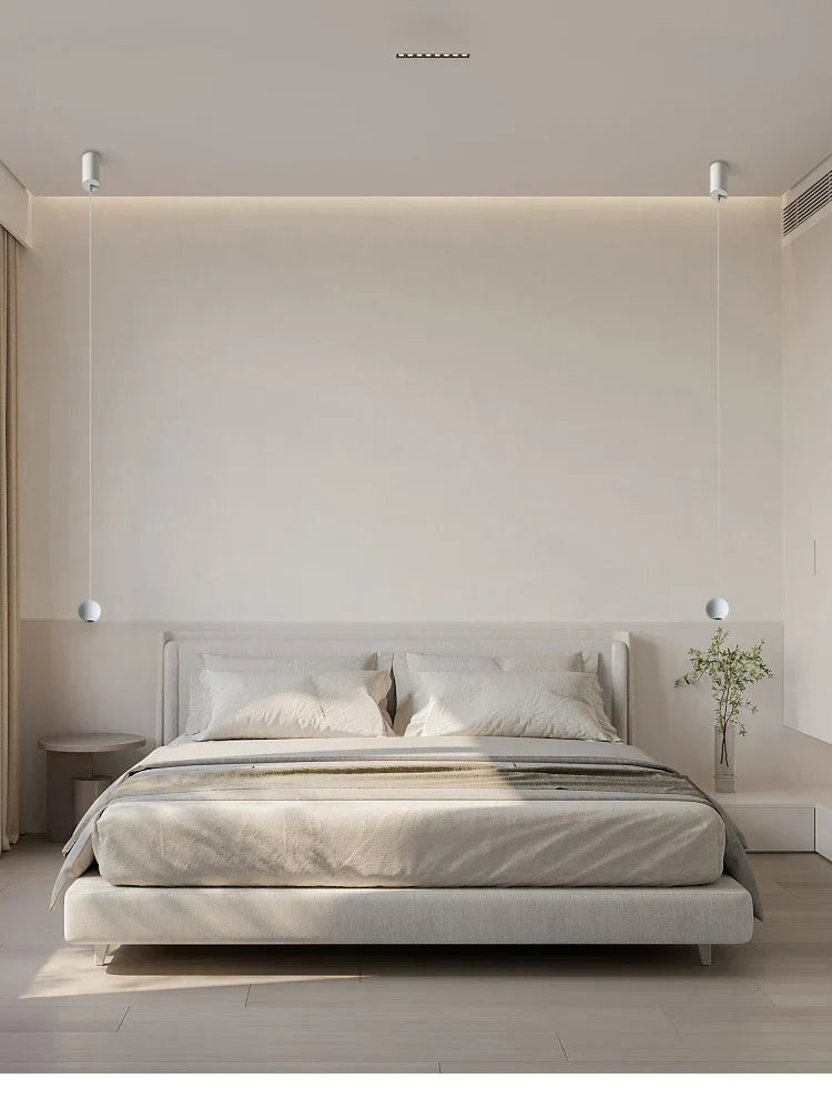 DecorBites™ LED Ball Pendant Light: Minimalist Bedroom Chandelier & Table Lamp