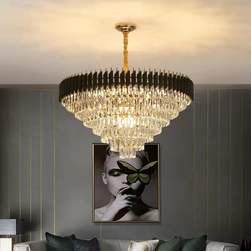 DecorBites™ High-end Luxury Crystal Ceiling Chandelier for Kitchen Dining Living Room