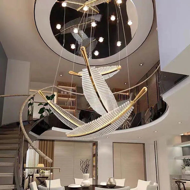 DecorBites™ Leaf-Shaped Dining Table Chandelier | Art Decor Room Lustres