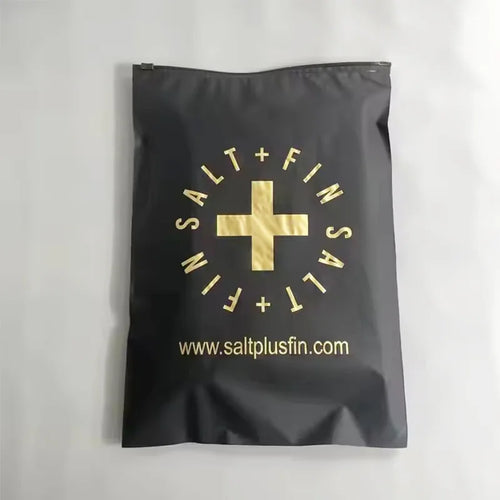 50pcs black frosted zipper bag swimsuit self-sealing bag clothing packaging bag small business product custom printing logo